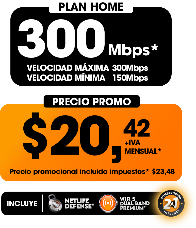 Imagen del plan principal de Netlife